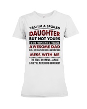HE'S A BIT CRAZY AND SCARES ME SOMETIMES Premium Fit Ladies Tee tile