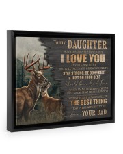 Just Do Your Best - Lovely Gift For Daughter Floating Framed Canvas Prints Black tile