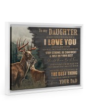 Just Do Your Best - Lovely Gift For Daughter Floating Framed Canvas Prints White tile