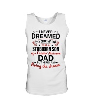 LIVING THE DREAM - LOVELY GIFT FOR SON FROM DAD Unisex Tank tile
