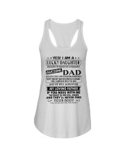 YES I AM A LUCKY DAUGHTER Ladies Flowy Tank tile