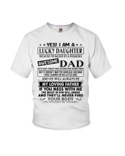 YES I AM A LUCKY DAUGHTER Youth T-Shirt tile