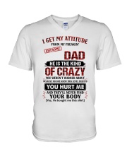 He Is The Kind Of Crazy - Best Gift For Daughter V-Neck T-Shirt tile