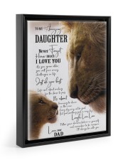 I LOVE YOU - BEST GIFT FOR DAUGHTER Floating Framed Canvas Prints Black tile