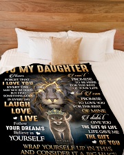 The Gift Of You - Best Gift For Daughter Large Fleece Blanket - 60" x 80" aos-coral-fleece-blanket-60x80-lifestyle-front-02