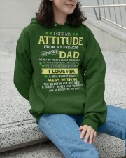 I Get My Attitude From My Freakin' Awesome Dad - Best Gift For Daughter Hooded Sweatshirt apparel-hooded-sweatshirt-lifestyle-front-101
