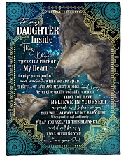BELIEVE IN YOURSELF - DAUGHTER GIFT WITH WOLF Large Fleece Blanket - 60" x 80" front