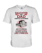 LIKE A PRINCESS - GREAT GIFT FOR DAUGHTER FROM DAD V-Neck T-Shirt tile