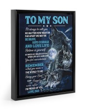 I'll Always Be With You - Amazing Gift For Son Floating Framed Canvas Prints Black tile