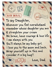 A BIG HUG - TO DAUGHTER FROM DAD Fleece Blanket tile