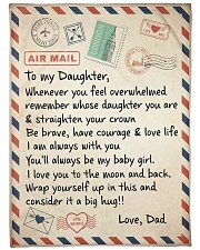 A BIG HUG - TO DAUGHTER FROM DAD Large Fleece Blanket - 60" x 80" front