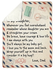A BIG HUG - TO DAUGHTER FROM DAD Sherpa Fleece Blanket tile