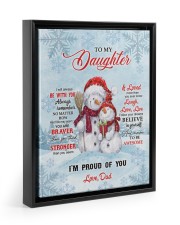 Believe In Yourself - Best Gift For Daughter Floating Framed Canvas Prints Black tile