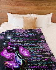 I LOVE YOU TO THE MOON AND BACK Large Fleece Blanket - 60" x 80" aos-coral-fleece-blanket-60x80-lifestyle-front-02
