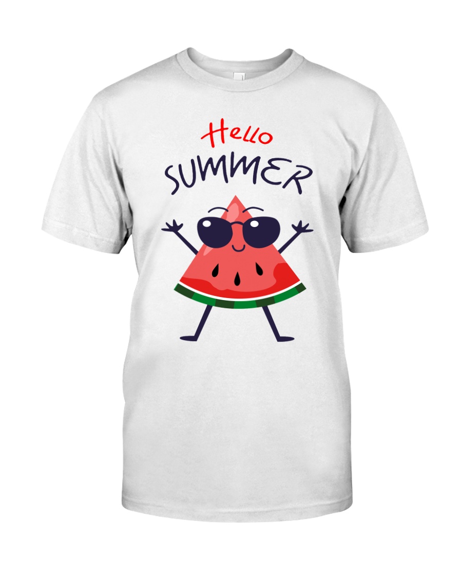 Hello Summer Watermelon Funny T-shirt Classic T-Shirt
