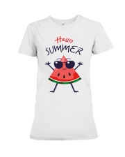 Hello Summer Watermelon Funny T-shirt Premium Fit Ladies Tee thumbnail