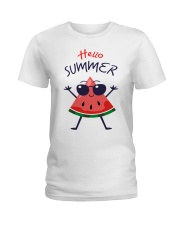Hello Summer Watermelon Funny T-shirt Ladies T-Shirt thumbnail