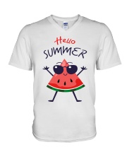 Hello Summer Watermelon Funny T-shirt V-Neck T-Shirt thumbnail