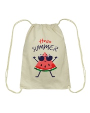 Hello Summer Watermelon Funny T-shirt Drawstring Bag thumbnail