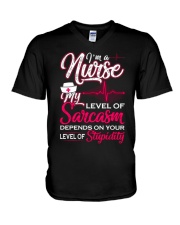 nurse shirt V-Neck T-Shirt front