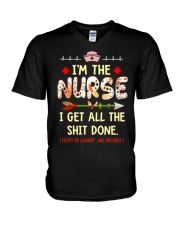 nurse shirt V-Neck T-Shirt front