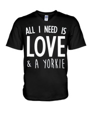 yorkie shirt V-Neck T-Shirt thumbnail