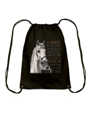 a horse can hear a human 2 Drawstring Bag tile