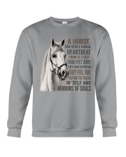 a horse can hear a human 2 Crewneck Sweatshirt tile