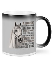 a horse can hear a human 2 Mugs tile