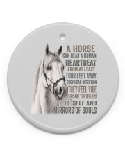 a horse can hear a human 2 Circle Ornament (Porcelain) tile