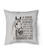 a horse can hear a human 2 Indoor Pillow tile