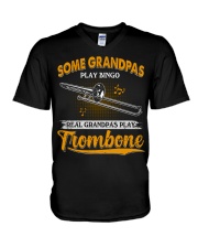 Trombone Bingo Grandpas V-Neck T-Shirt tile