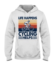Life Happens - Cycling Hooded Sweatshirt tile