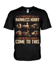 Model Railroad - Harmless Hobby V-Neck T-Shirt tile