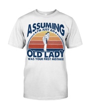 Assuming Old Lady - Karate Premium Fit Mens Tee tile