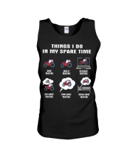 Spare Time Red Tractor Unisex Tank tile