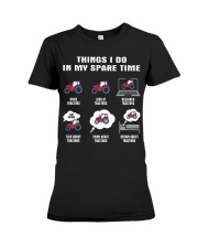 Spare Time Red Tractor Premium Fit Ladies Tee tile
