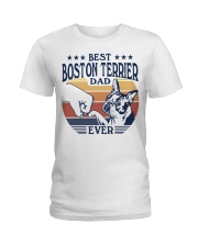Best Dad Ever Boston Terrier Ladies T-Shirt tile