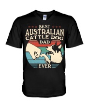 Best Dad Ever - Australian Cattle Dog V-Neck T-Shirt tile
