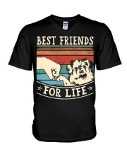 Best Friends For Life - Pekingese V-Neck T-Shirt tile