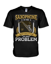 Best Solution - Saxophone V-Neck T-Shirt tile
