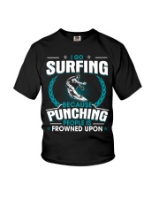 Punching People Is Frowned Upon Surfing Youth T-Shirt tile