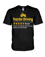 Highly Recommended - Tractor V-Neck T-Shirt tile