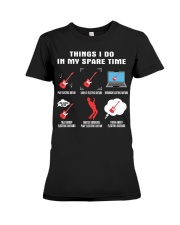 Spare Time - Electric Guitar Premium Fit Ladies Tee tile