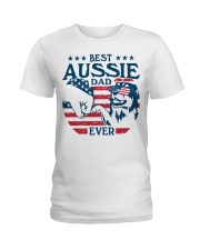 Australian Shepherd Best Dad Ever Ladies T-Shirt tile