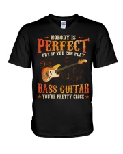 Bass Guitar - Nobodys Perfect V-Neck T-Shirt tile