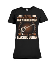 Grey Haired Man - Electric Guitar Premium Fit Ladies Tee tile