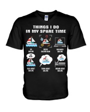 Spare Time Sailing V-Neck T-Shirt tile