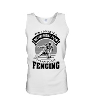Retirement Plan Fencing Unisex Tank tile