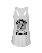 Retirement Plan Fencing Ladies Flowy Tank tile